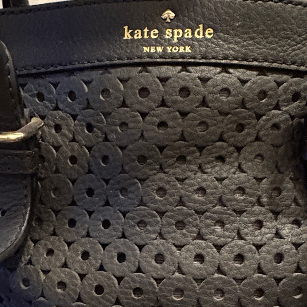 Kate Spade Black Mercer Isle Sloane Leather Satchel Crossbody Bag - Picture 8 of 14